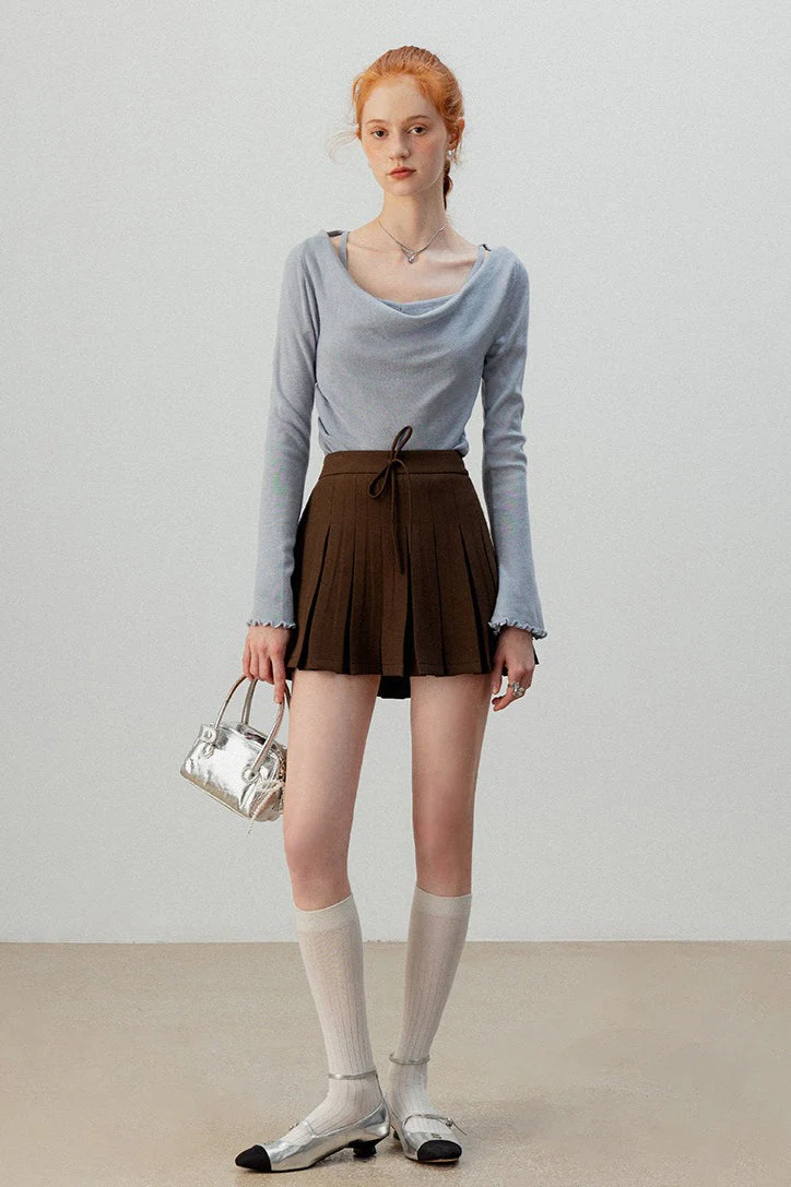 Burgundy Mock Two Piece Knit Top - Image 14