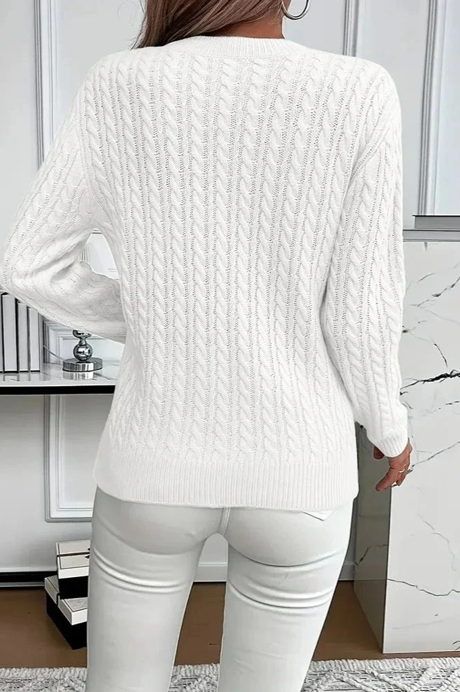 Casual Round Neck Knit Sweater - Image 14