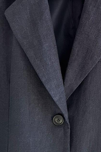 Casual Tencel Linen Suit Blazer - Image 13