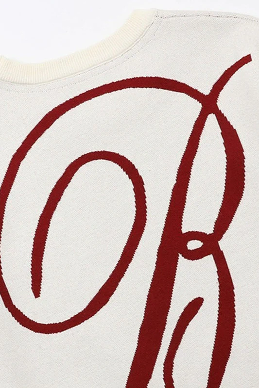 Casual Vintage Crew Neck Sweater - Image 12