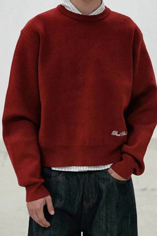 Casual Vintage Crew Neck Sweater - Image 15
