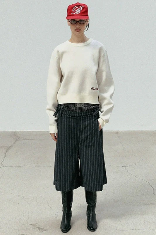 Casual Vintage Crew Neck Sweater - Image 19