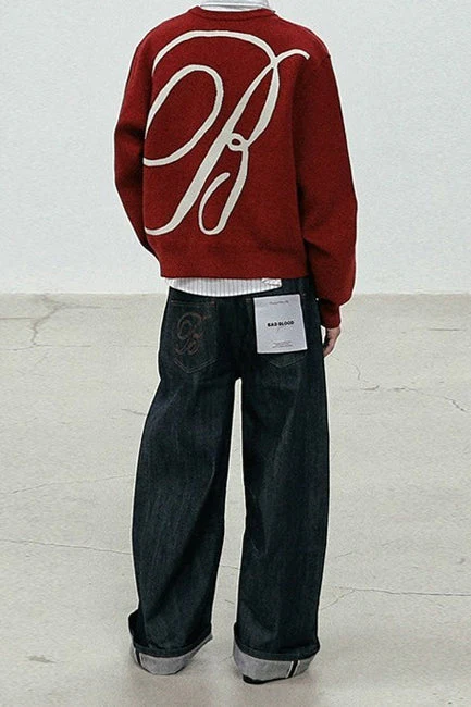 Casual Vintage Crew Neck Sweater - Image 23