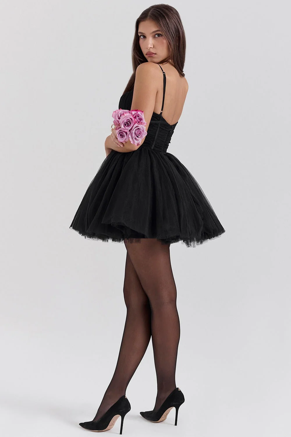 Chiffon Lace-up Backless Cocktail Dress - Image 15