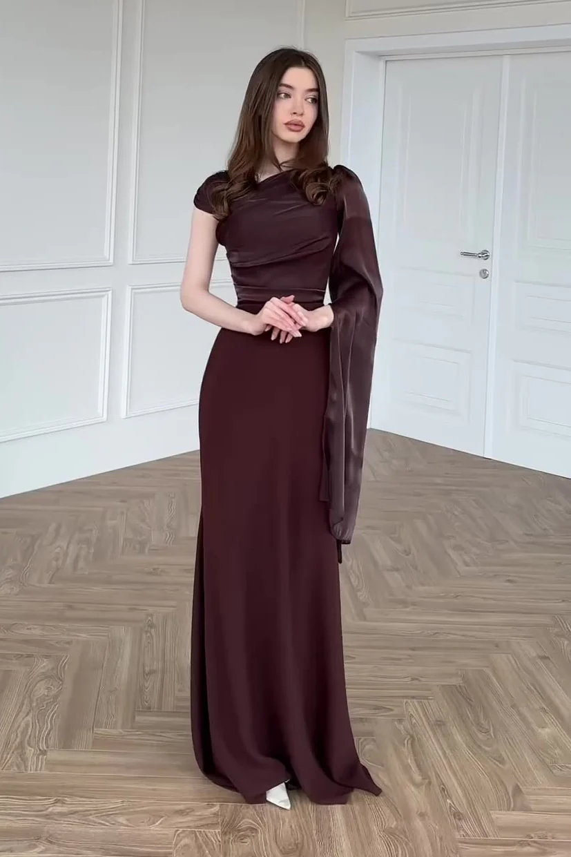Chiffon One Shoulder Formal Dress - Image 3