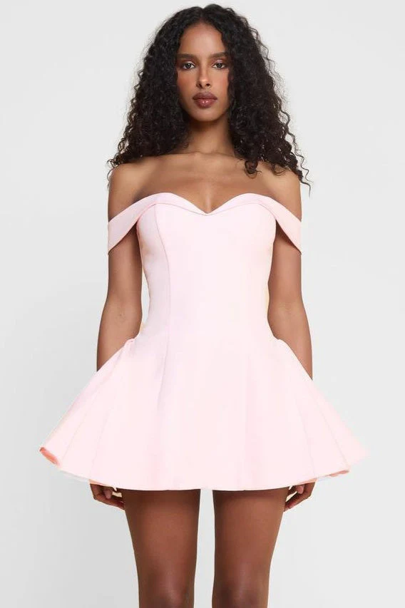 Contrast Bustier Ruffle Cocktail Dress - Image 7