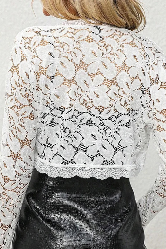 Crochet Lace Shrug Cardigan - Image 4