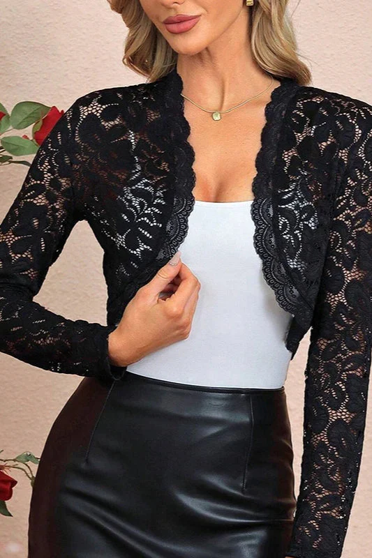 Crochet Lace Shrug Cardigan - Image 5