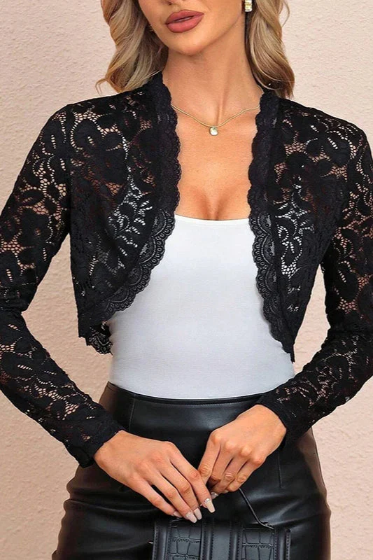 Crochet Lace Shrug Cardigan - Image 9