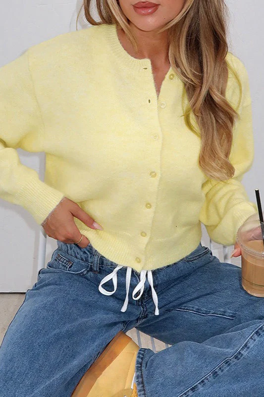 Cropped Long Sleeve Cardigan - Image 9
