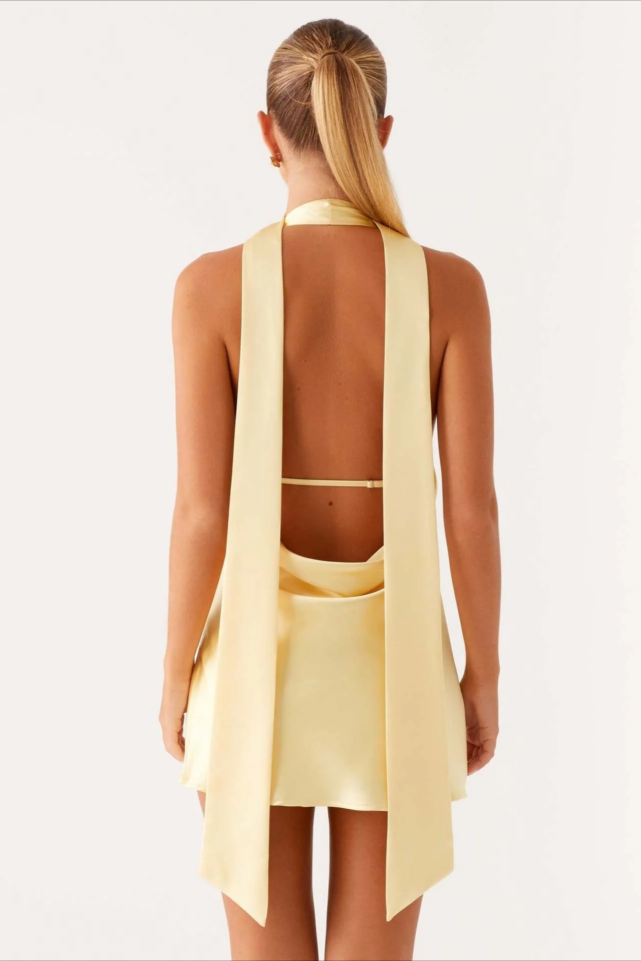 Deep V Backless Ribbon Cocktail Dress - Image 18
