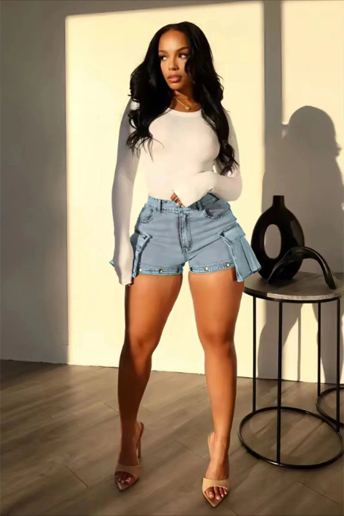 Detachable High Waist Wide Leg Jeans - Image 3