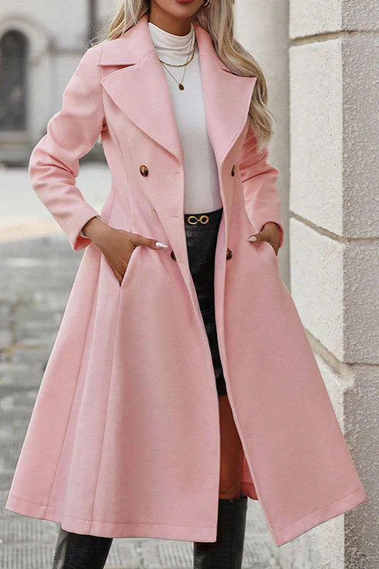 Double Breasted A-Line Coat