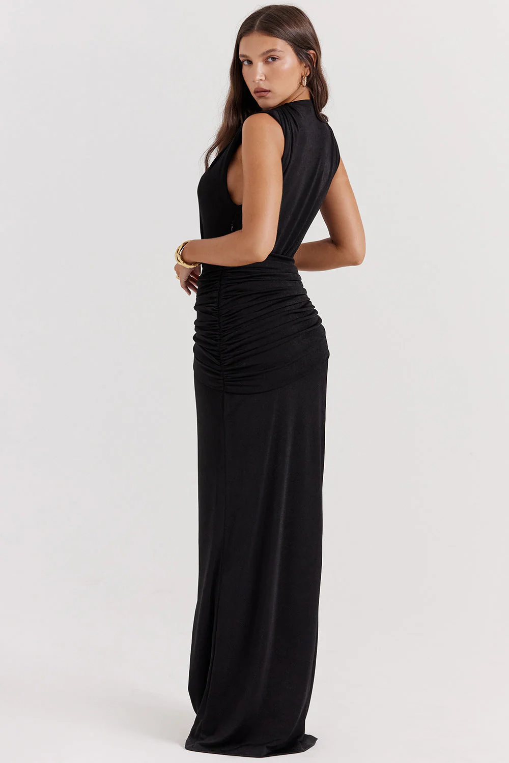 Elegant Grecian Drape Party Dress - Image 8