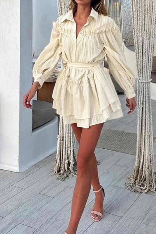 Elegant Lantern Sleeve Boho Dress - Image 11