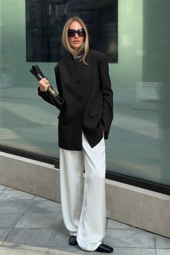 Elegant Loose Fit Blazer - Image 9