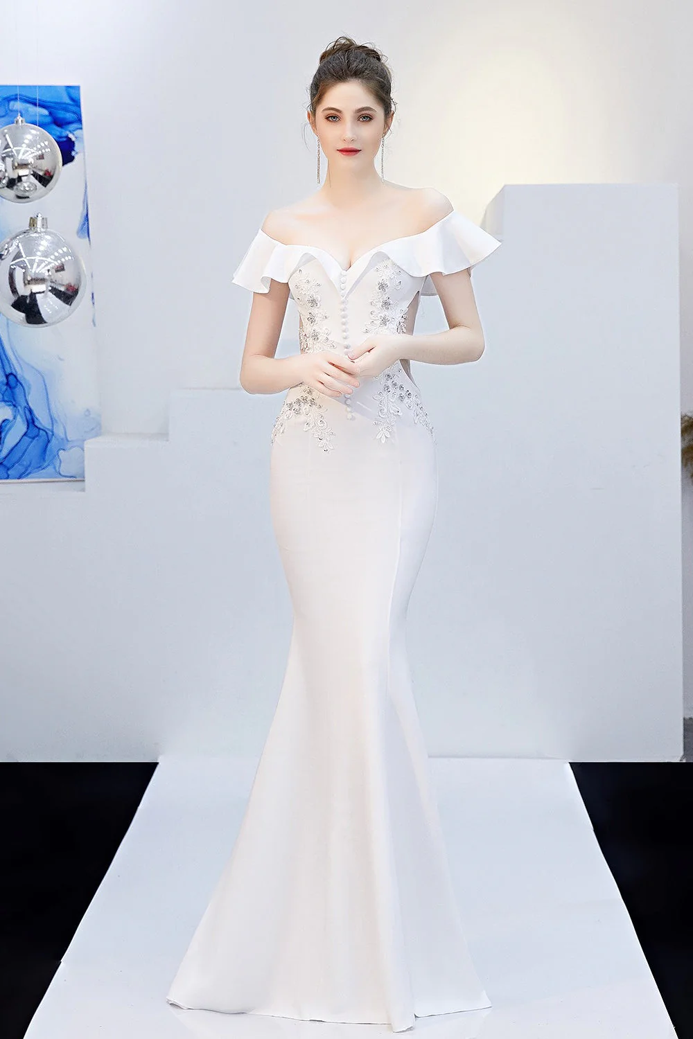 Elegant Off Shoulder Bodycon Formal Dress