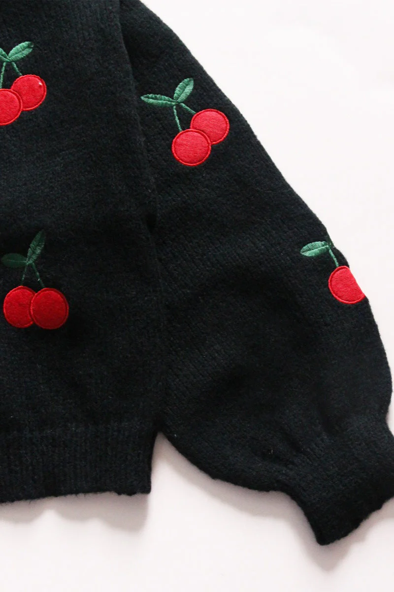Embroidered Knit Open Front Sweater - Image 15