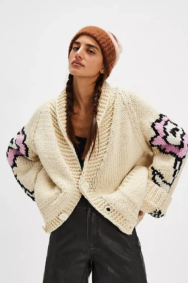 Graphic Print Cardigan