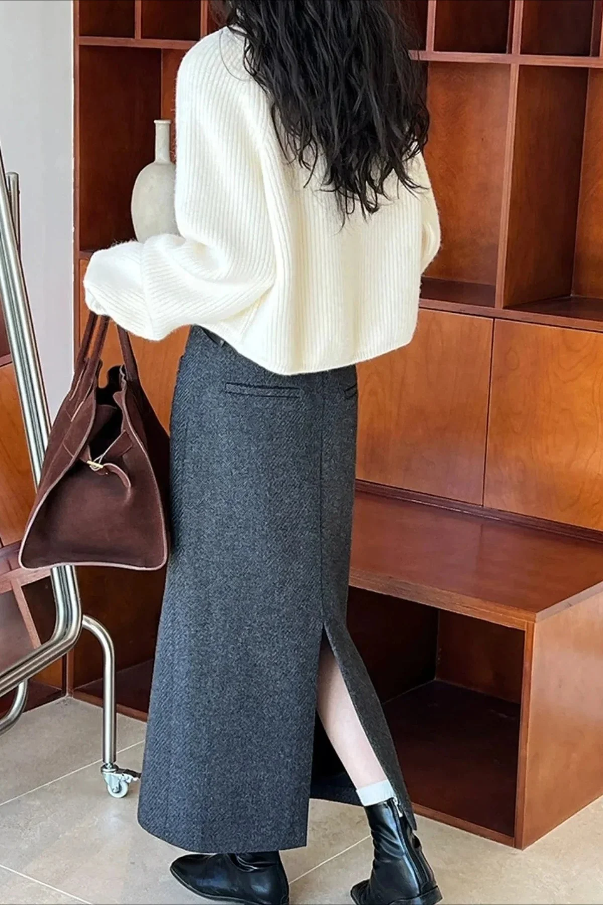 Half Zip Knit Turtleneck Sweater - Image 6