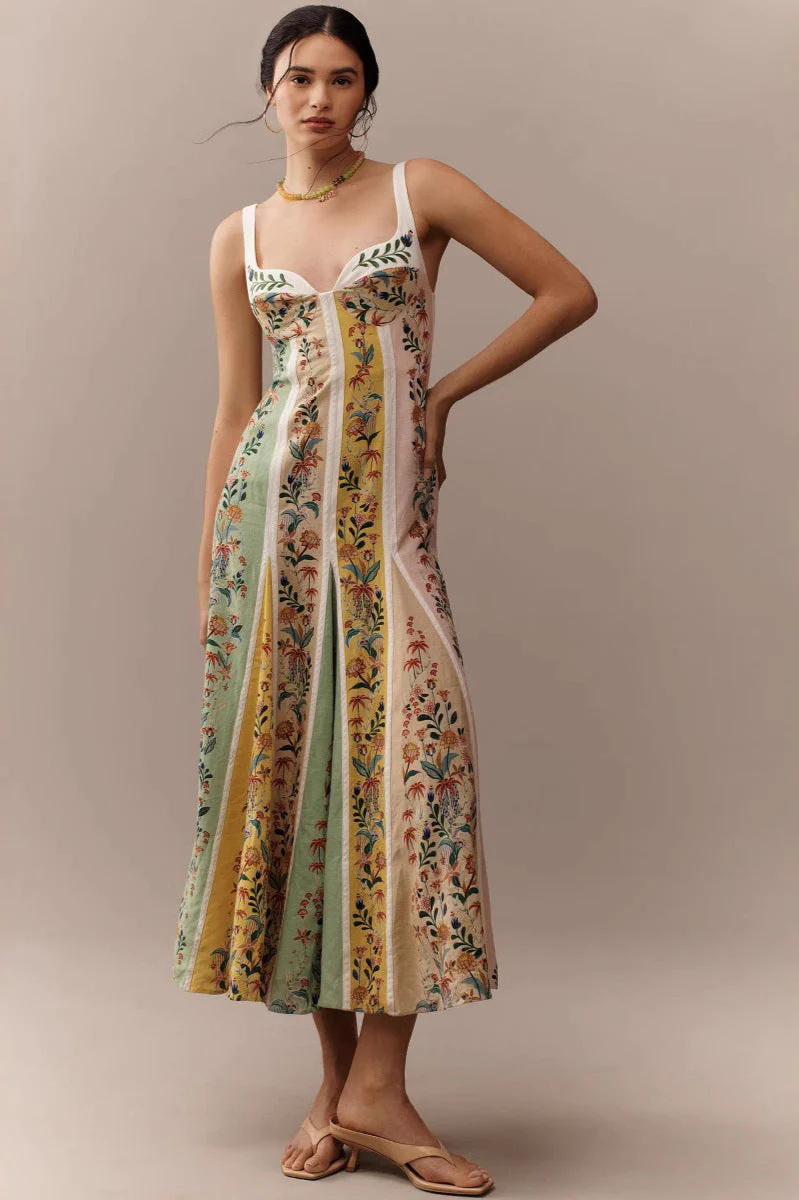 Halter Floral Printed Boho Dress - Image 2