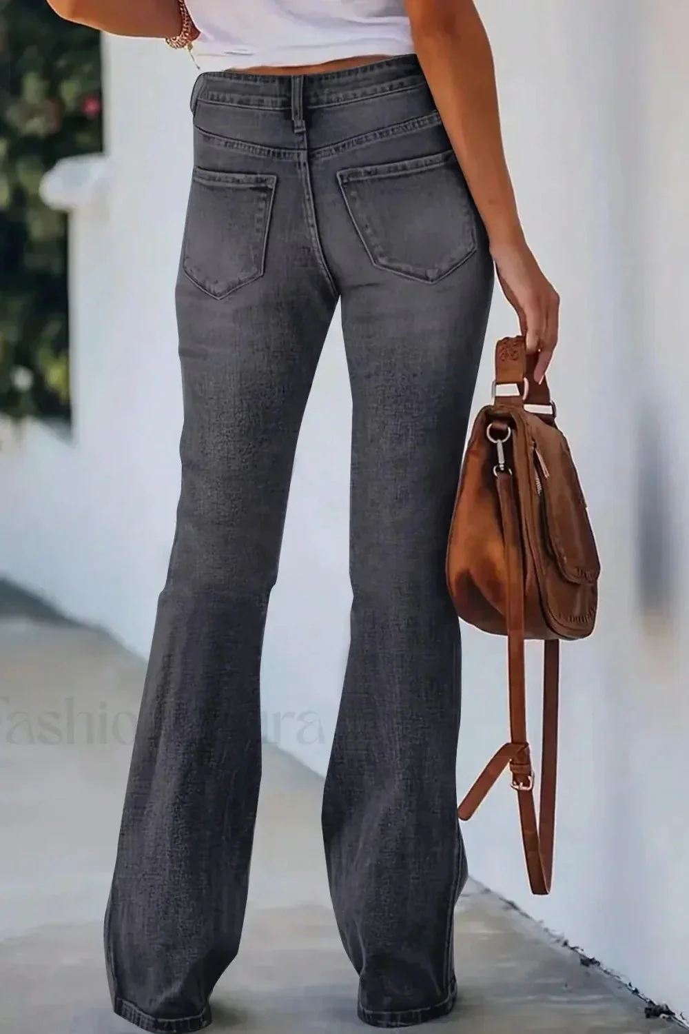 High Waist Flared Denim Jeans - Image 16