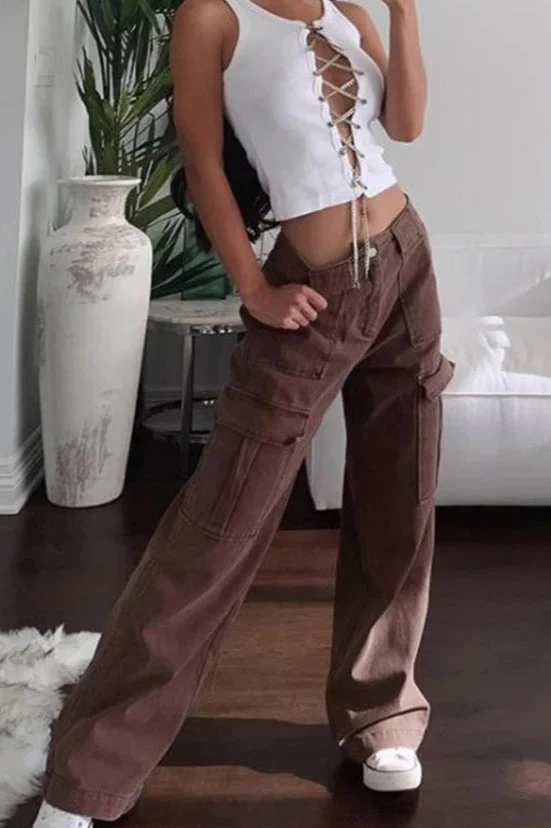 High Waist Loose Denim Jeans - Image 7