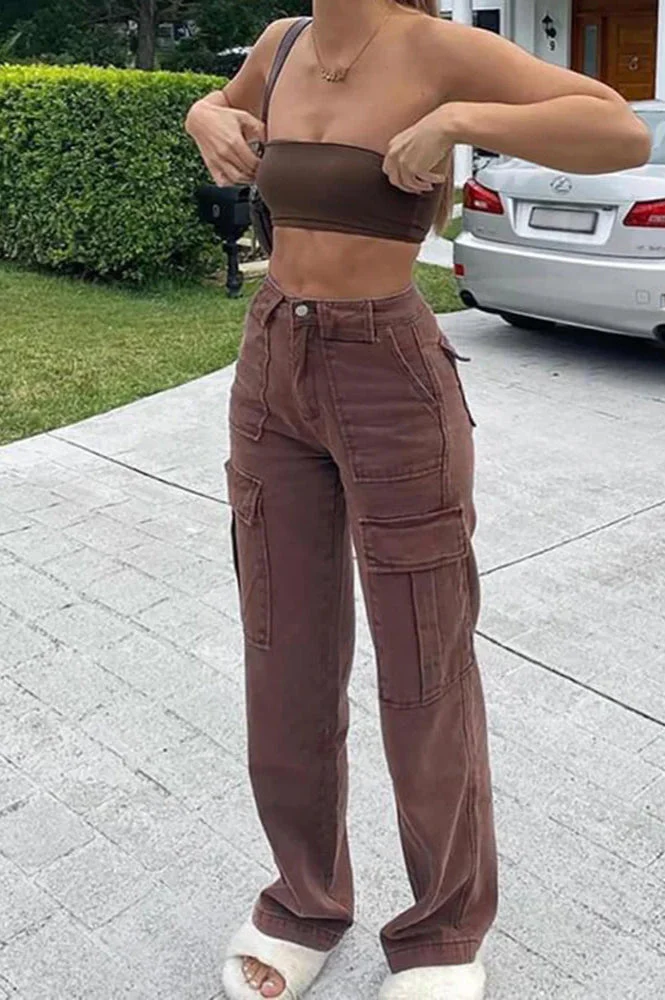 High Waist Loose Denim Jeans - Image 8