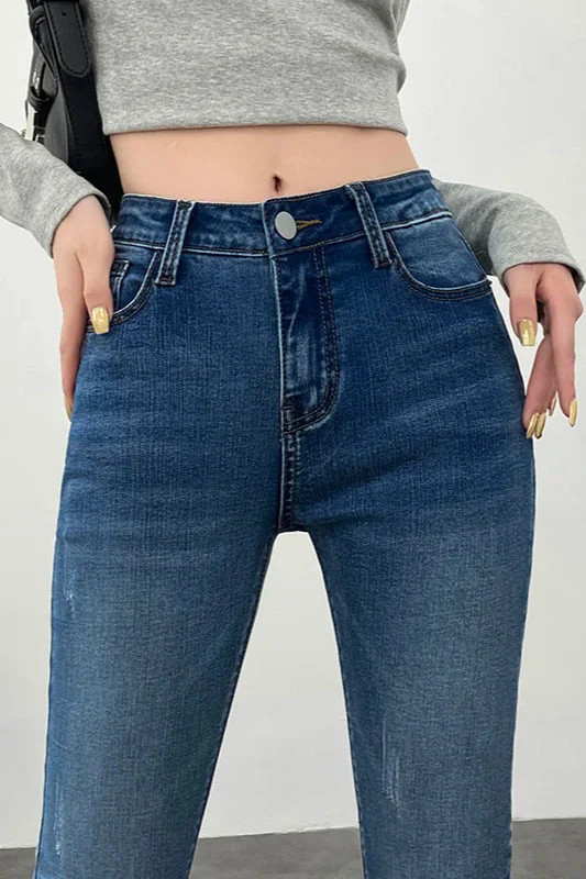 High Waist Skinny Pencil Jeans - Image 6