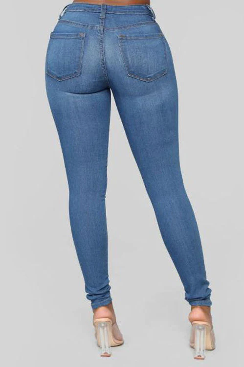 High Waist White Skinny Jeans - Image 11