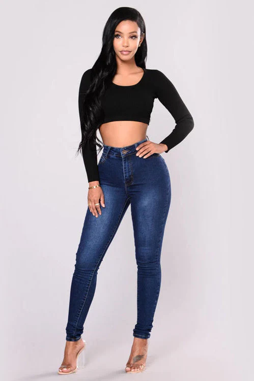 High Waist White Skinny Jeans - Image 18