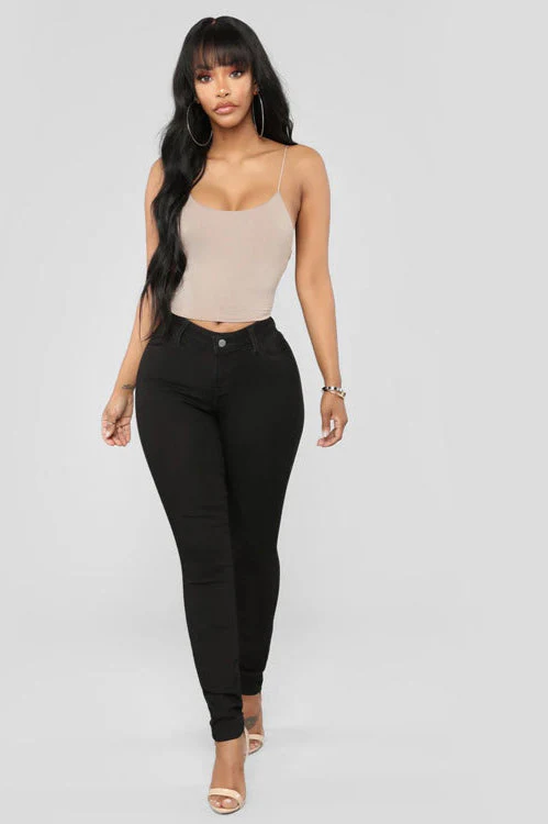 High Waist White Skinny Jeans - Image 5