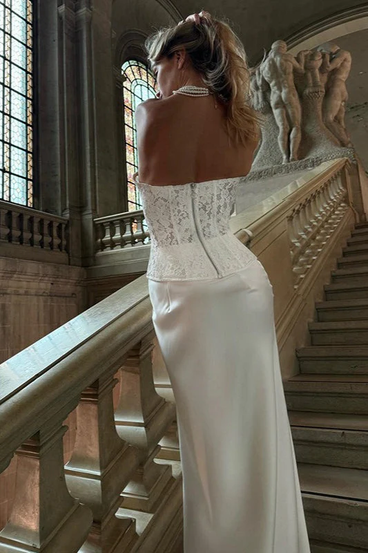 Lace Bustier Bodycon Formal Dress - Image 4