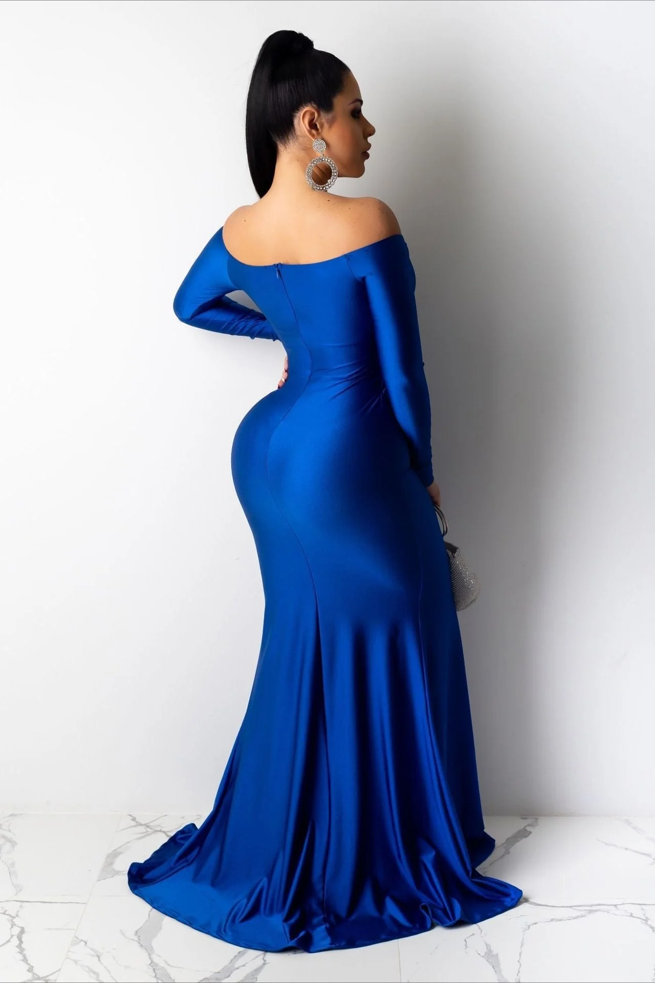 Long Sleeve Bodycon Maxi Formal Dress - Image 3