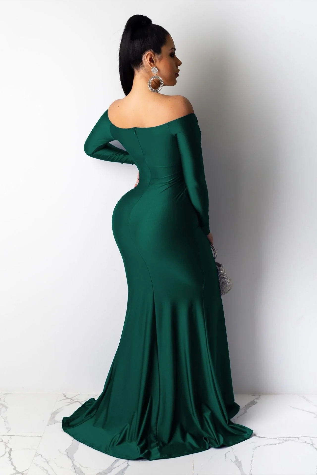 Long Sleeve Bodycon Maxi Formal Dress - Image 5