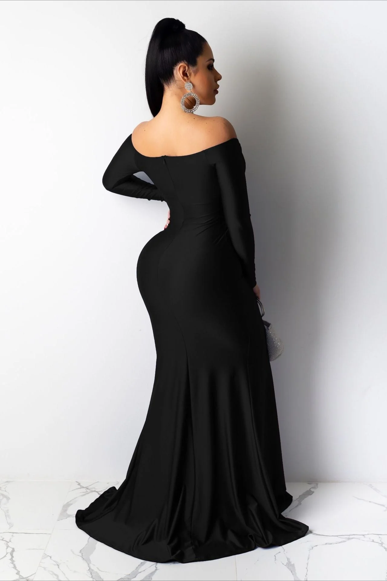 Long Sleeve Bodycon Maxi Formal Dress - Image 7