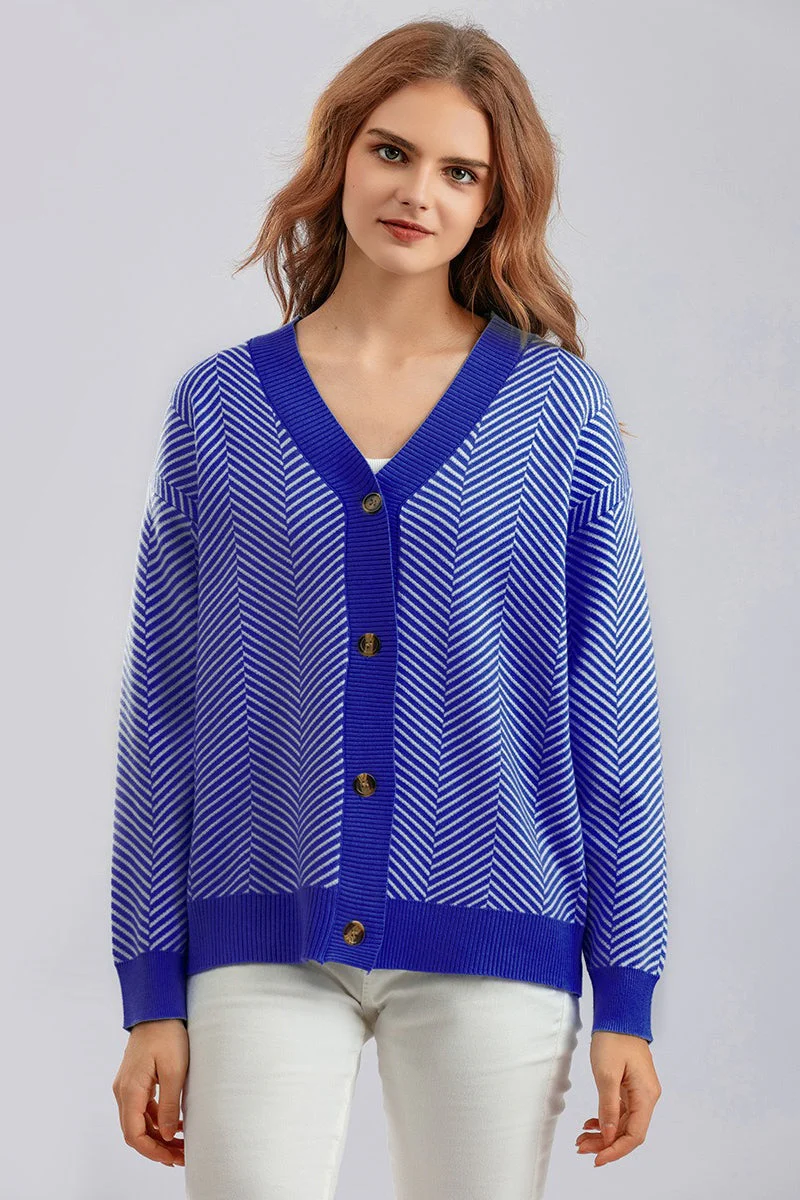 Long Sleeve Loose Knit Cardigan Sweater - Image 15