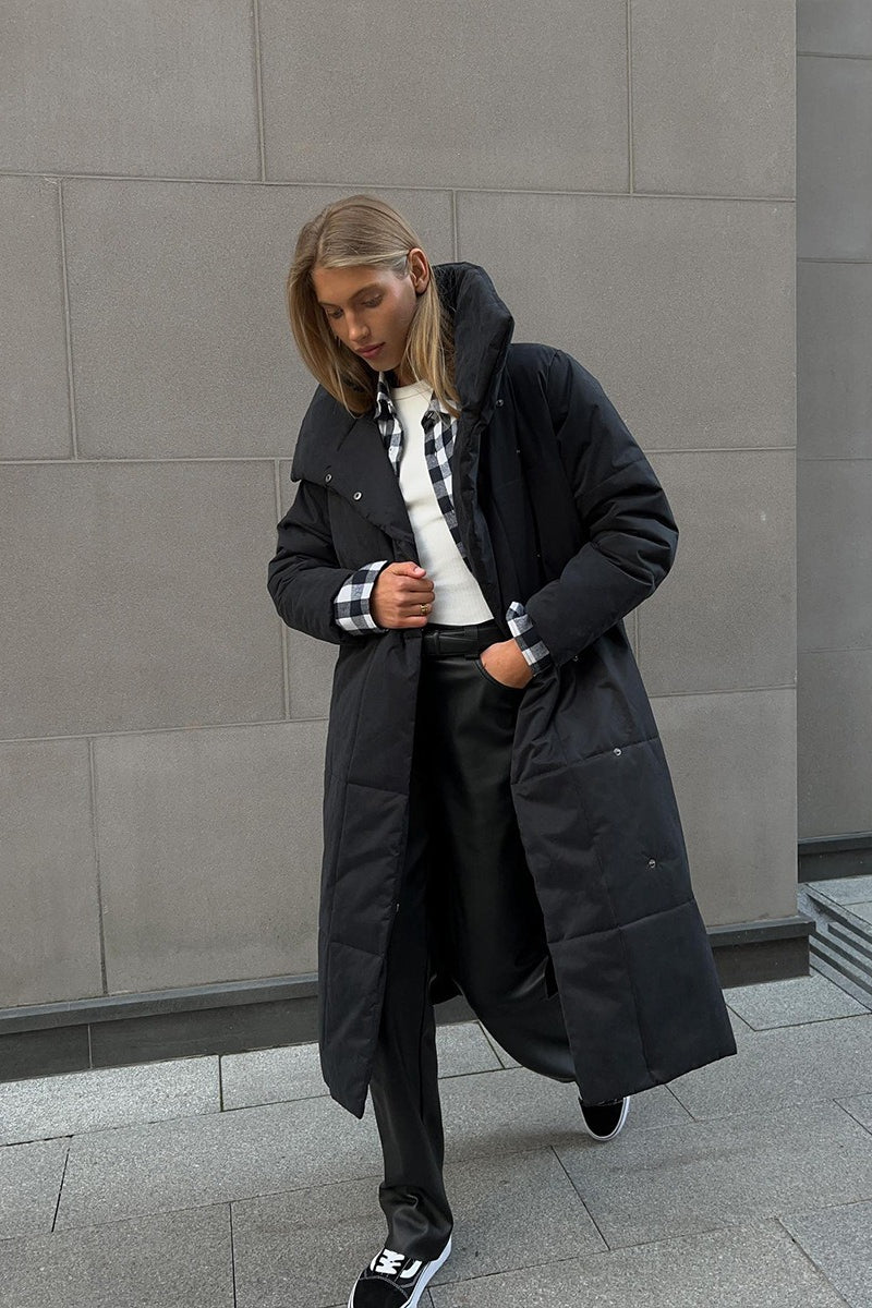 Long Stand Collar Puffer Jacket - Image 16