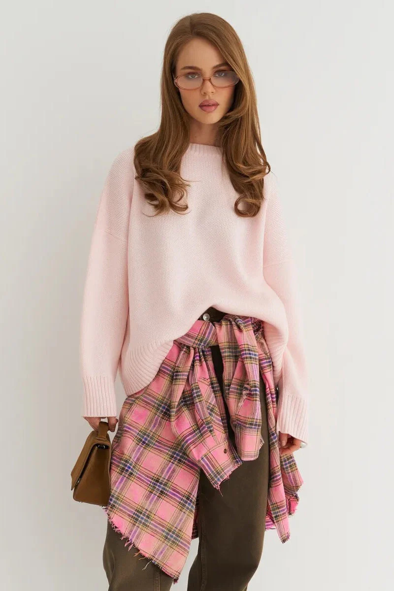 Loose Basic Knit Pullover Sweater - Image 4