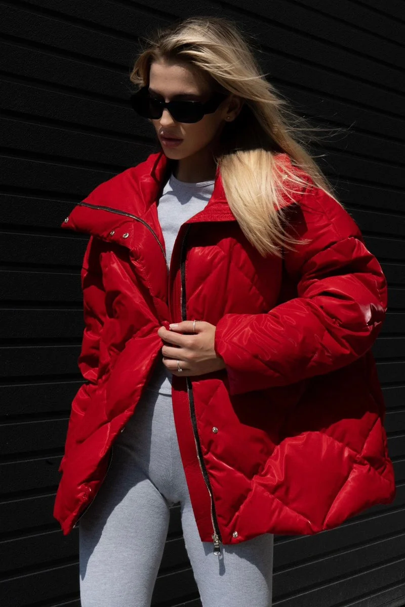 Loose Fit Quilted Cotton Jacket - Image 13