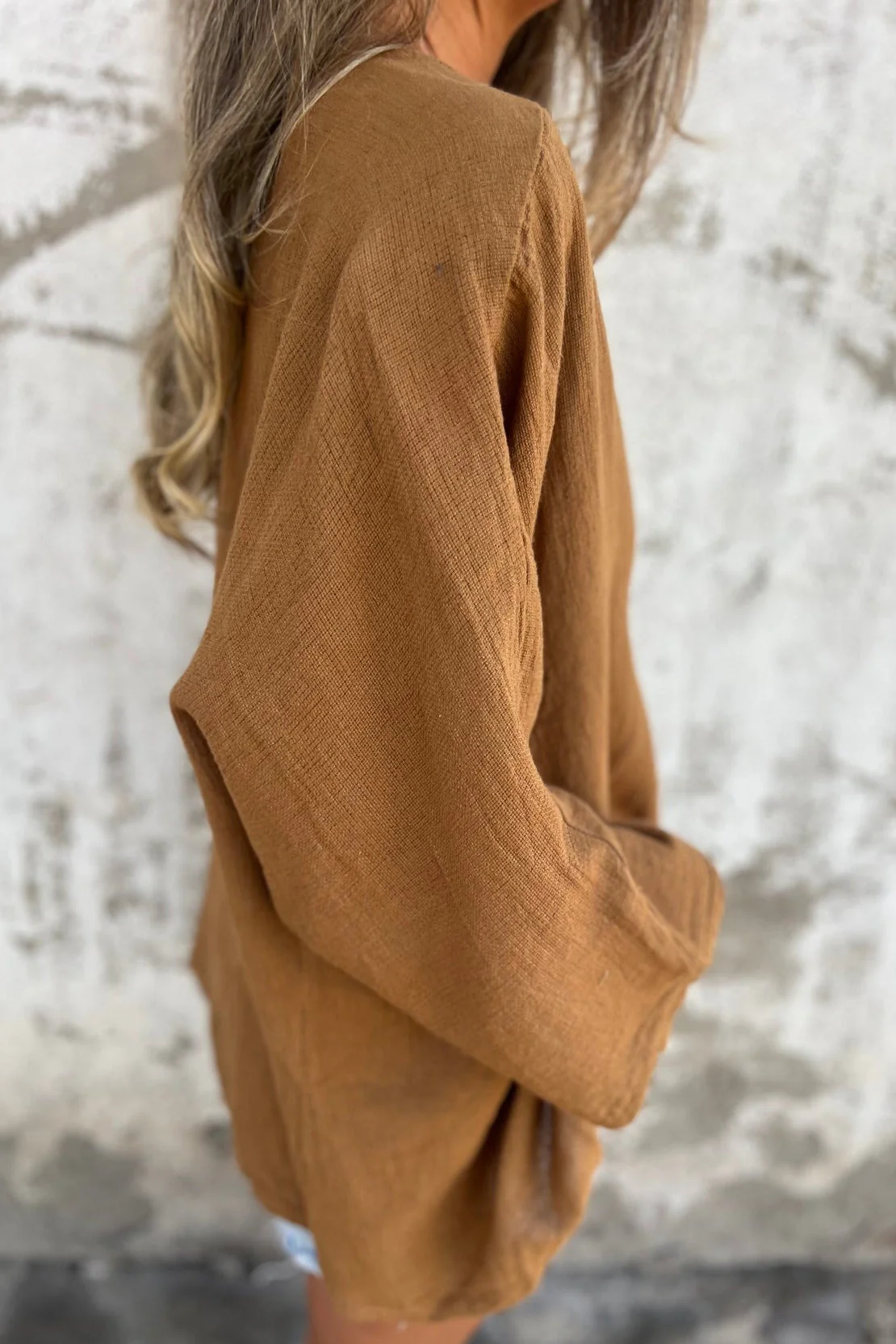 Loose Fit V Neck Long Sleeve Cardigan - Image 12