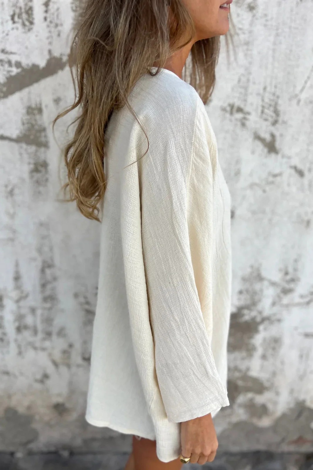 Loose Fit V Neck Long Sleeve Cardigan - Image 27