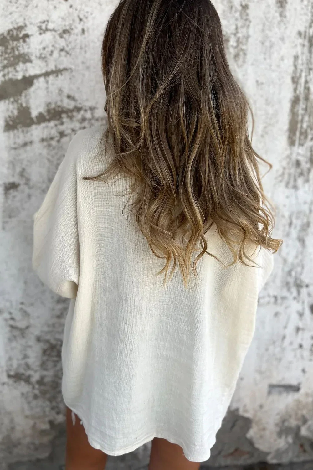 Loose Fit V Neck Long Sleeve Cardigan - Image 4