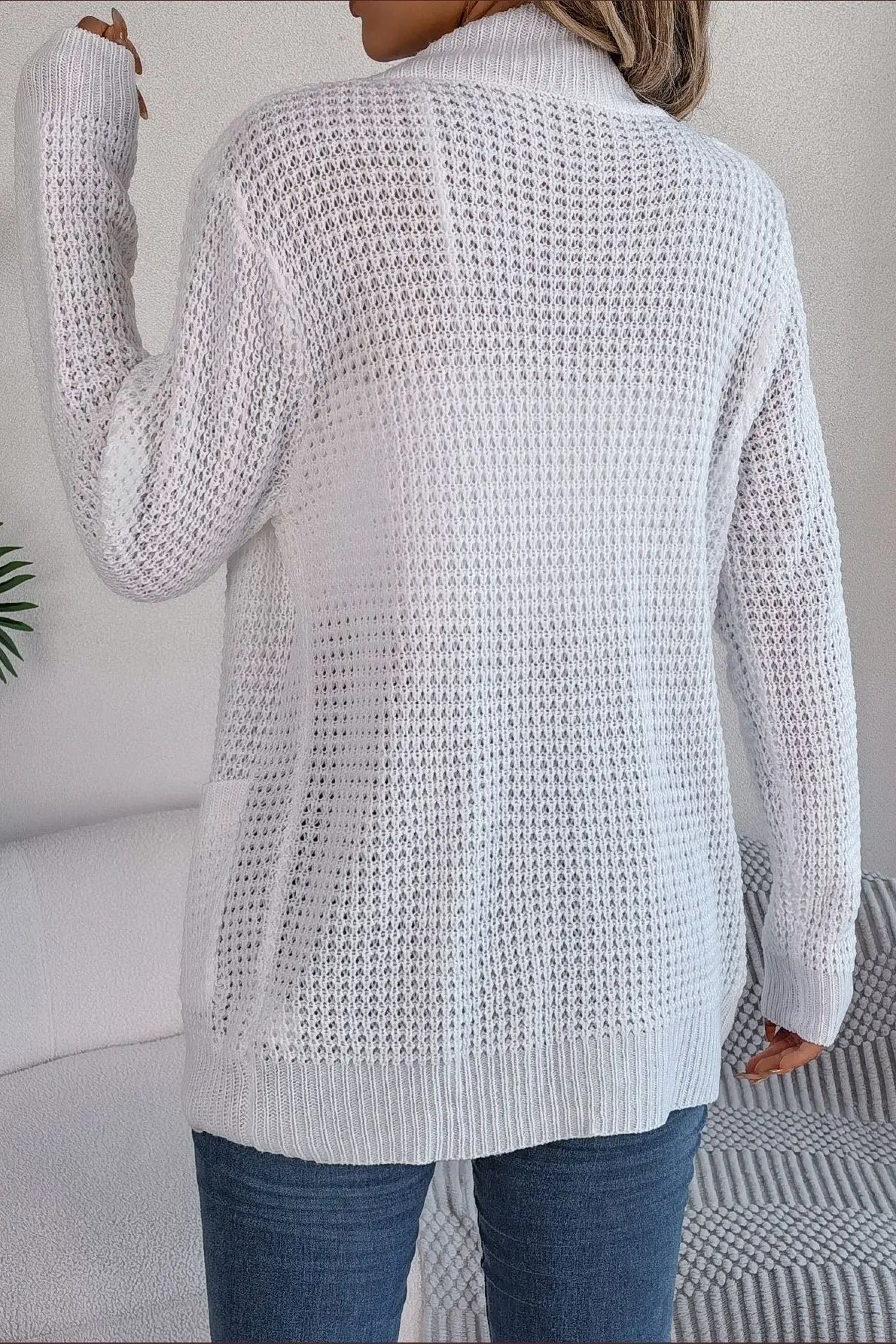 Loose Knit Pocket Cardigan - Image 33
