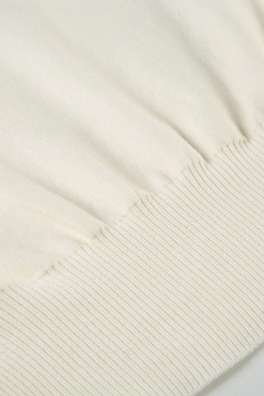 Off Shoulder Fitted Knit Sweater - Image 5