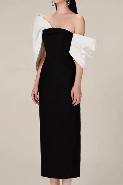 Oversized Bow High Waist Formal Dress - Image 3