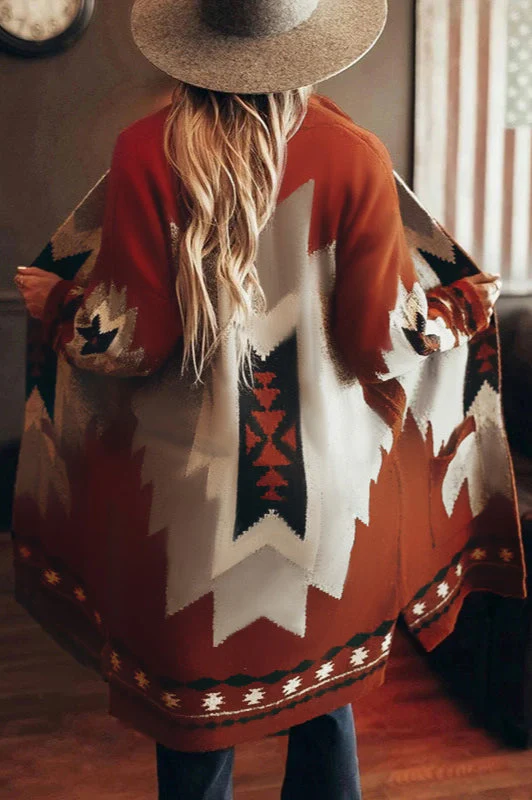 Printed Long Sleeve Wool Sweater - Image 9