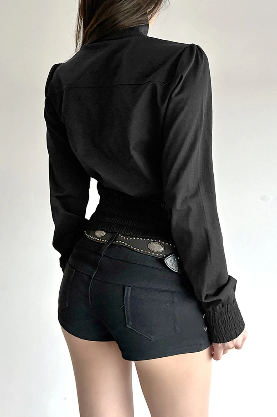 Ruched Waist Biker Jacket - Image 4