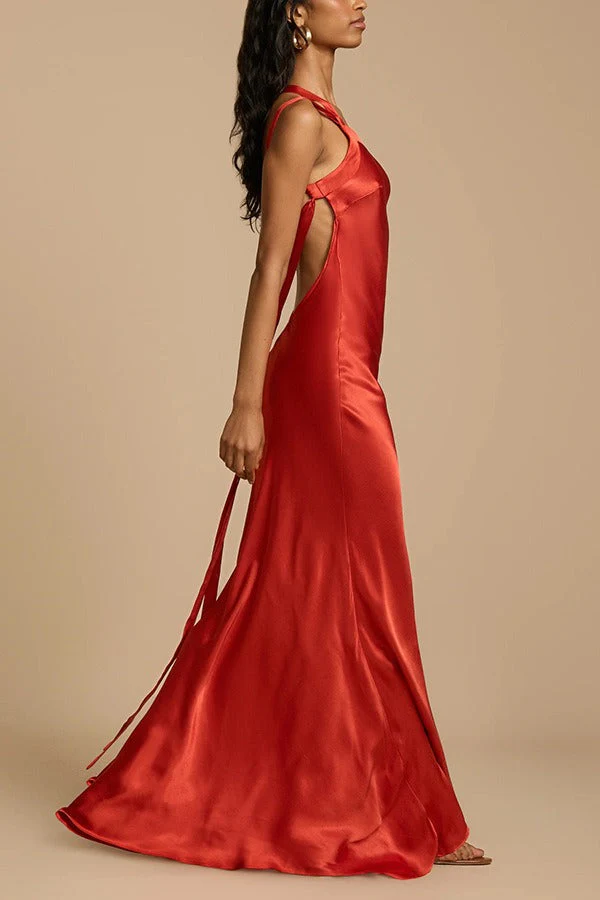 Satin One Shoulder Bodycon Formal Dress - Image 12