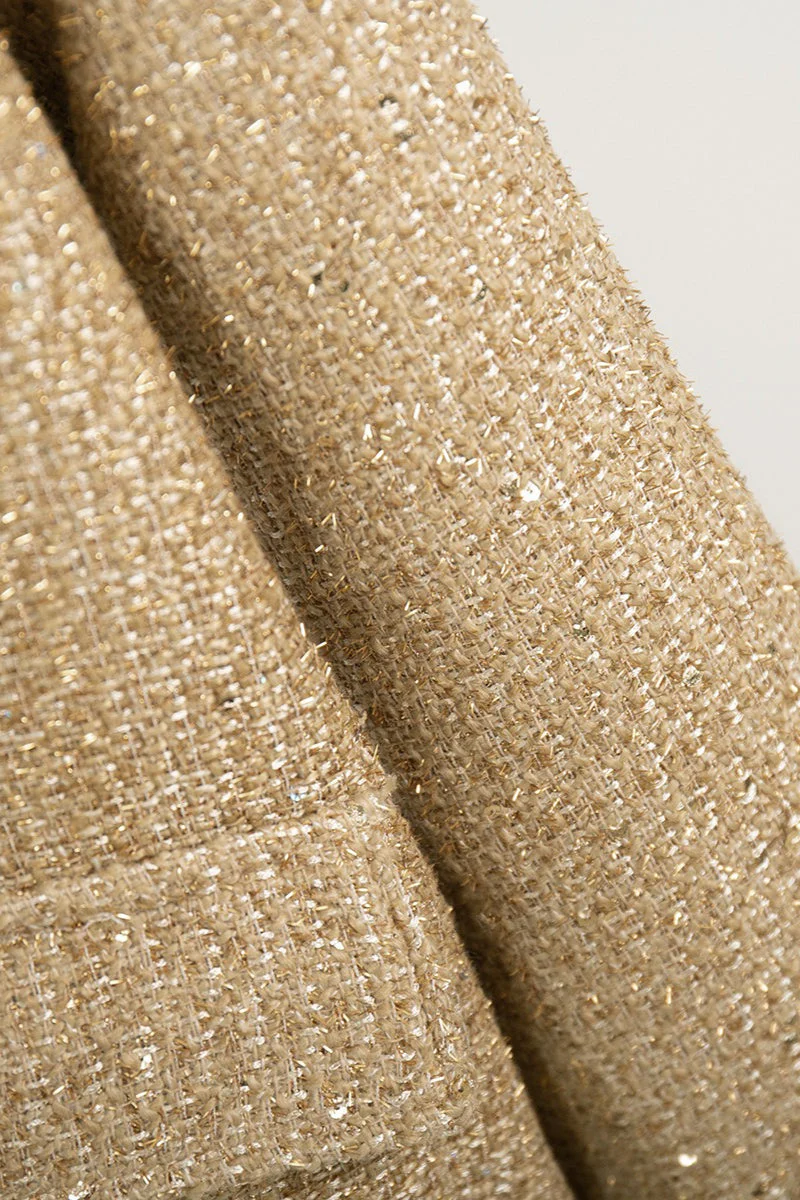 Sequin Stand Collar Pocket Jacket - Image 15
